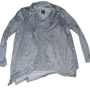 Muk Luks Womens 2 piece Gray Long Sleeve Top Lightweight Relaxed Fit Size XLarge